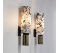 Ceiling Postmodern Natural Marble Led Wall Lamp Hardware Parlor Bedroom Bedside Club Study Indoor Wall Lighting, Wall Sconces (Color : Gold, Size : Nature White(3500-5500K))
