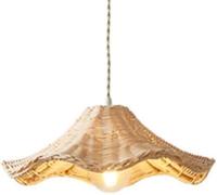 Ceiling Rattan Art Weaving Pendant Chandelier Japanese Style E26 Screw Light Fixture for Kitchen Island Bedroom Restaurant Creative Flower Shape Warm and Romantic Atmosphere