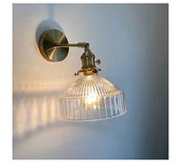 Ceiling Retro Industrial Style, Glass Lampshade Lamp, Adjustable Arm Angle and Wall Light Fixture for Bedside Bedroom Living Room Farmhouse,Gray (Color : White)