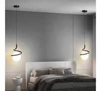 Ceiling Single Head American Industrial Milky White Glass Lighting Fixture, E27 Hardware Pendant Light, Restaurant, Coffee Shop, Bedroom, Study, Kitchen, Island, Bar