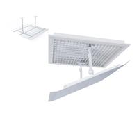 Ceiling Vent Deflector, Square Air Guide Plate Office Straight Air Guide Plate Air Vent Deflector, Vent Diverter, White(30x30cm/13x13in)