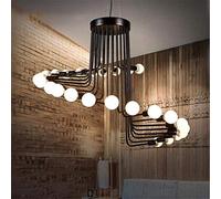 Ceiling Vintage Loft Chandelier with Lights Spiral Staircase Black Iron Ceiling Light Fixture for Bar Cafe Living Room Bedroom Hallway 41.3 Inch Diameter