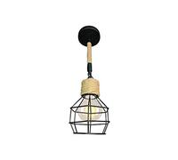 Ceiling Wall Sconce Light, Wrought Iron Wall Lamp and Chandelier Dual-Purpose Pendant Lighting Decoration Wall Lamp Bar Iron Cage Pendant Ceiling Lamp Fixture Retro Balcony Staircase Ceiling Ligh