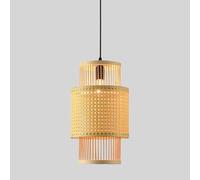 Ceiling Weaving Light Japanese Wood Lantern Chandelier Southeast Asian Rattan Hanging Ceiling for Restaurant Hotel Kitchen Island E27 Pendant Lamp