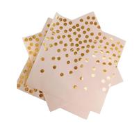CEILIWEN 100 servilletas de papel con purpurina, servilletas de cóctel de 33 x 33 cm, servilletas de boda doradas y rosas