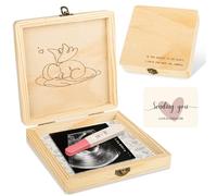 Ceiner Regalos de aborto espontáneo para madres, caja conmemorativa para la pérdida del embarazo, recuerdo de ángel de madera para bebé con almacenamiento para fotos y adornos, regalo cómodo de