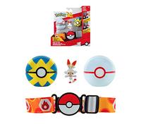 Ceinture Clip 'N' Go BANDAI - Pokémon - 1 ceinture, 1 Quick Ball, 1 Premier Ball et 1 figurine 5 cm Flambino