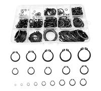 Ceisazira 400 Piezas Anillo de Retención Externo Negra, Circlip C-Clip Snap de Acero Inoxidable, Arandelas de Seguridad 19 tamaños M3-M28, Anillos de Seguridad para Hardware de Sujeción de Eje