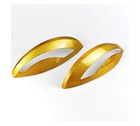 Ceja de Faro Para Fiat Para 500 Para Abarth 696 595 Con tapa de lavaparabrisas Solo faro ABS Angry Eyelid Faros Cejas(Glossy yellow Carbon)