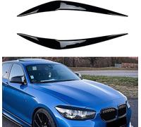 Ceja del Faro del Coche para BMW 1er F20 F21 116i 118i 120i 125i M135i M140i 2015-2019 Car Headlight Cover Headlamp Eyelid Eyebrow Cover Lamp Lid Sticker Brow,1 Pair Glossy Black