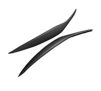 Ceja faro coche negro Para Fiesta Para ST Para MK8 2013-2015 Fibra Vidrio Mate Negro Primer Faros Cejas Párpados Faro Delantero Ceja