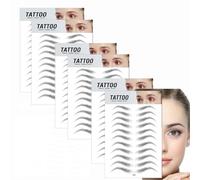 Cejas,6 Hojas Pegatinas de Cejas Binicas a Prueba de Agua,Tatuajes de Cejas Similares al Cabello,Plantillas para Dar Forma a las Cejas,4D Pegatinas de Tatuajes