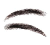 Cejas artificiales - 1 par de extensiones de cabello real | Cejas reutilizables y transpirables, cabello humano función dentro del área de maquillaje navideño cosplay - Unidad de belleza