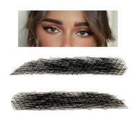Cejas falsas para el cabello - extensiones de cejas de encaje reutilizables, verdaderas cejas de cabello humano | 1 par de cejas estilo crochet de aspecto natural, cejas humanas falsas transpirables
