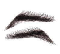Cejas falsas para mujeres - Crochet cabello real, reutilizable transpirable | Maquillaje del amplificador de frente natural hecho a mano, cejas realistas para adelgazar escasa