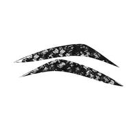 Cejas para faros coche Ajuste para Toyota Corolla 2009-2013 lámpara faro ceja pegatina embellecedora de párpados(Forged Carbon)