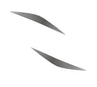 Cejas para Faros Para Chevrolet Para Malibu Cabeza Coche Ceja Clara Pegatina Decoradora Lámpara Fibra Carbono Línea Párpado Para Tira Guardabarros cejas de faros(Plata)