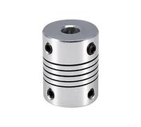 Cejilla de acoplamiento de ciruelo, abrazadera flexible en forma de ciruelo acoplamiento elástico 5 × 6 mm, eje de acoplamiento de aluminio para motor paso a paso