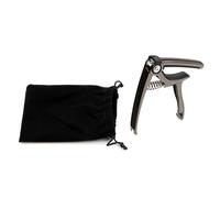 Cejilla de guitarra 4 en 1 con extractor de pines, diseño de cortador de cuerdas para 6 cuerdas, guitarra acústica y eléctrica, ukelele, ajustable, cejilla móvil