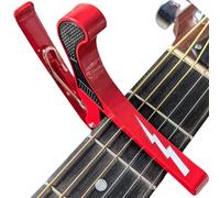 Cejilla de guitarra para guitarras acústicas y eléctricas, accesorio de guitarra para cambiar rápidamente la tecla y el acorde, liberación de resorte, estilo sobre la mano, diseño de rayo blanco que