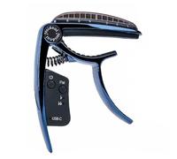 Cejilla de guitarra portátil fácil de usar, abrazadera de resorte de metal, adecuada tanto para músicos principiantes como experimentados, guitarra profesional con afinador