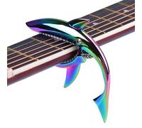 Cejilla de guitarra Shark Pretty Cool para guitarra eléctrica, acústica, clásica, ukelele, aleación de zinc, cejilla de resorte (colorida)