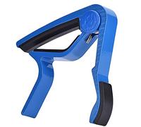 Cejilla de Mano con Abrazadera de Afinación de Rápido, Cejilla de Guitarra Ligera y Portátil para Guitarra Folk de 36-41 Pulgadas con Acolchado, con Resorte (BLUE)