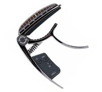 Cejilla de metal para guitarra, fácil de transportar, con abrazadera de resorte, para principiantes y profesionales, cejilla de guitarra profesional con afinador