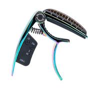 Cejilla de metal para guitarra, fácil de transportar, con abrazadera de resorte, para principiantes y profesionales, cejilla de guitarra profesional con afinador