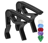 Cejilla deslizante para guitarra, ideal para guitarra eléctrica, principiantes, afinaciones de guitarra, clip de tono con 5 púas de guitarra