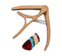Cejilla para guitarra - 8 x 9 cm Nylon Cejilla con afinador, 6 púas | Instrumentos musicales, herramienta de cambio rápido, Cejilla acústica para practicar jugadores de performance, principios de