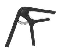 Cejilla para guitarra acústica, 6 cuerdas, abrazadera de guitarra acústica para bajo eléctrico acústico, ukelele, mandolina, banjo (negro)