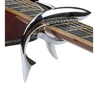Cejilla para guitarra acústica: cejillas de cuerdas de metal, diseño en forma de tiburón, peso ligero y duradero, acción de sujeción fácil, ajuste suave | Para guitarra eléctrica clásica, ukelele, gra