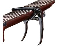 Cejilla para guitarra Cejilla de guitarra metal, 1 pieza, aleación aluminio, afinador, abrazadera, cejilla profesional(Black)