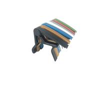 Cejilla profesional de aluminio para guitarra, 7 colores (negro/blanco/plateado/dorado/azul/verde/rojo) - Almohadilla de goma de 6 mm - Se adapta a guitarras acústicas y clásicas (8, plateado)