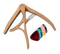 Cejillas de guitarra - Cejilla acústica portátil ajustable con 6 púas, abrazadera de precisión para guitarra, ukelele, mandolina, herramienta de música para principiantes para práctica de rendimiento