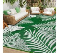 Cekene Alfombra Exterior Impermeable Verde 245x305cm Grande Alfombra Terraza Polipropileno Reversible Alfombra Jardin Alargada para Balcón Pícnic Camping Caravana