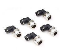 CEKER Accesorios de empuje macho de 1/4 de codo de aerolíneas de 90 grados para conectar accesorios de aire, tubo PL de 3/8 pulgadas Od x rosca NPT de 1/4 pulgadas, conectores neumáticos de empuje de