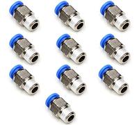 CEKER Accesorios de rosca macho NPT de 6 mm a 1/8 pulgadas, accesorios de conexión rápida para línea de aire, 5 paquetes