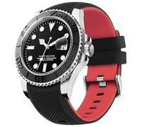 CEKGDB Correa de goma para reloj de 20mm, correa de silicona de 22mm para reloj Samsung Galaxy Watch de 46mm, Watch GT4 de 46mm(BlackOrange,20mm)