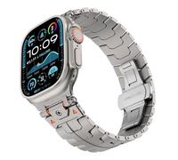 CEKGDB Correa de reloj de acero inoxidable, banda de Metal Explore Iron-Man para Apple Watch Band S10 46mm S10 42mm Ultra 49mm 45mm 44mm(Titanium,49mm)