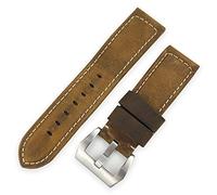 CEKGDB Correa de reloj de cuero vacuno de 24 mm con hebilla amarilla para reloj Panerai para pulsera de hombre, 24mm, Agate