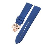 CEKGDB Correa de reloj de goma fluoros de 20 mm, 21 mm, 22 mm, apta para Vacheron Constantin, rojo, azul, negro, impermeable, suave, 20mm
