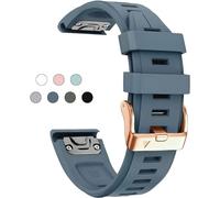 CEKGDB Correa de reloj de repuesto de 20 mm para Garmin Fenix 5S/5S Plus/6S/7S/Instinct 2S/D2, correa de silicona suave de ajuste rápido con hebilla de oro rosa, accesorio de pulsera transpirable e