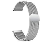 CEKGDB Correa de reloj magnética de metal, correa de liberación rápida tejida de malla, correas de repuesto ajustables de acero inoxidable para mujeres y hombres, 16 mm, 18 mm, 20 mm, 22 mm(Silver,16m