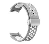CEKGDB Correa de silicona de 20 mm para Samsung Galaxy Watch 6 Classic 43 47 mm 5Pro 45 mm Breathe No Gaps Reloj con hebilla magnética 7 6 5 4 40 mm 44 mm Correas de reloj(Blue White,Watch 5 Pro)