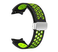 CEKGDB Correa de silicona de 20 mm para Samsung Galaxy Watch 6 Classic 43 47 mm 5Pro 45 mm Breathe No Gaps Reloj con hebilla magnética 7 6 5 4 40 mm 44 mm Correas de reloj(White Black,Watch 5 Pro)