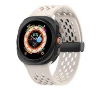 CEKGDB Correa de silicona para Samsung Galaxy Watch Ultra 47mm, Correa deportiva magnética sin huecos, pulsera para Samsung Galaxy Ultra 47(Starlight)