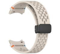 CEKGDB Correa magnética de 20mm para Samsung Galaxy Watch 4 5 Pro 6 7 7LTE 44mm 40mm Watch4/6 banda clásica de silicona sin huecos Correas(Starlight,Watch 5 40 44)