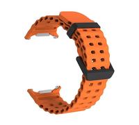 CEKGDB Correa marina para Galaxy Watch Ultra 47 mm Correa deportiva de silicona Pulsera para Galaxy Ultra Accesorios de correa de reloj(Black-Orange)